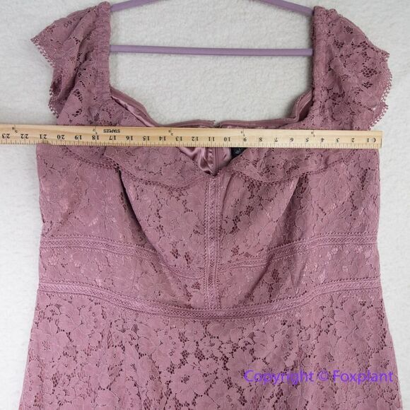 New! City Chic Women's Plus Size Angel Lace‎ Dress Rose, size 20 - Picture 8 of 16